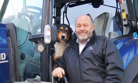 a man and a dog on a bus